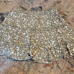 Papermoon Olive and White Patterned Skirt